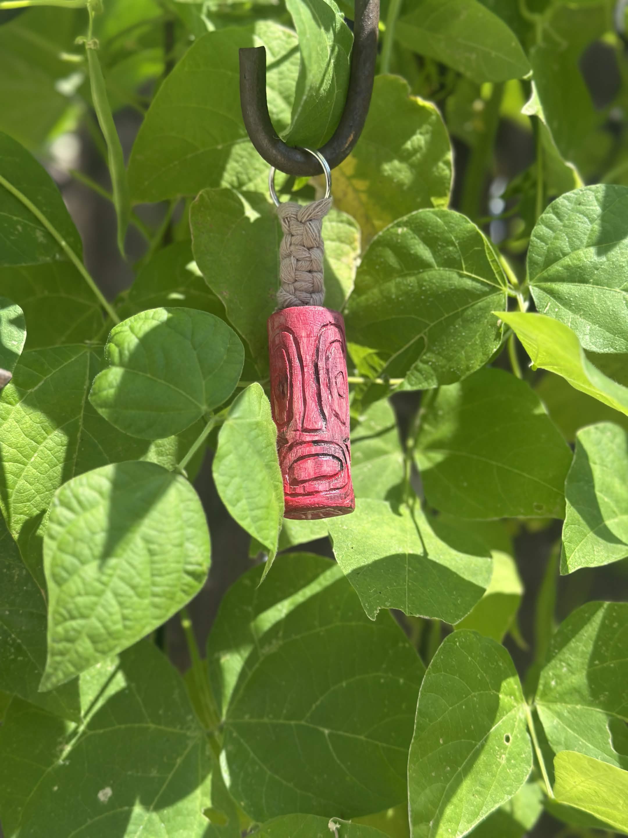 Red Tiki Key Chain